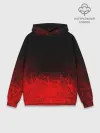 Худи мужской база хлопок / КРАСНО-ЧЕРНЫЙ ГРАДИЕНТ