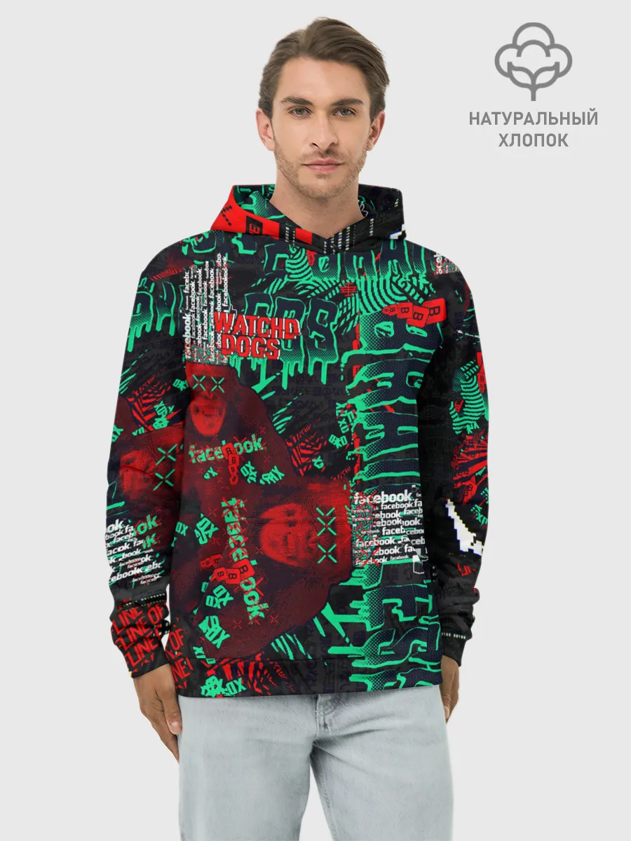 Худи мужской база хлопок / Watch Dogs: Legion