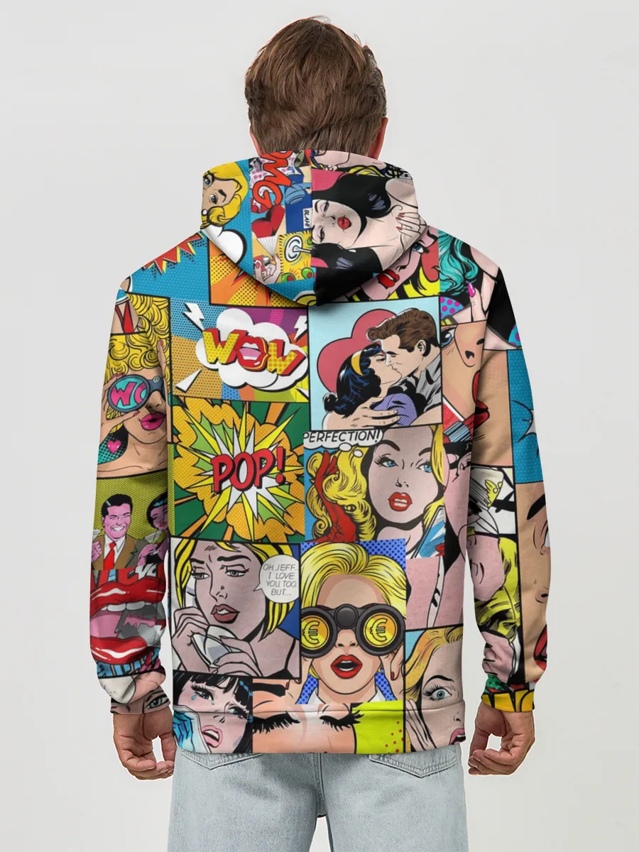 Худи мужской база хлопок / Pop Art