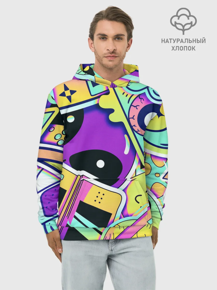 Худи мужской база хлопок / Alien