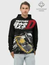 Худи мужской база хлопок / Initial D две машины