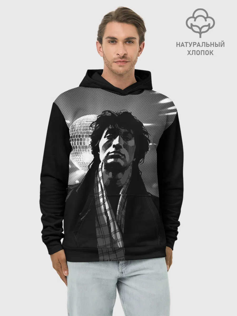Худи мужской база хлопок / ВИКТОР ЦОЙ