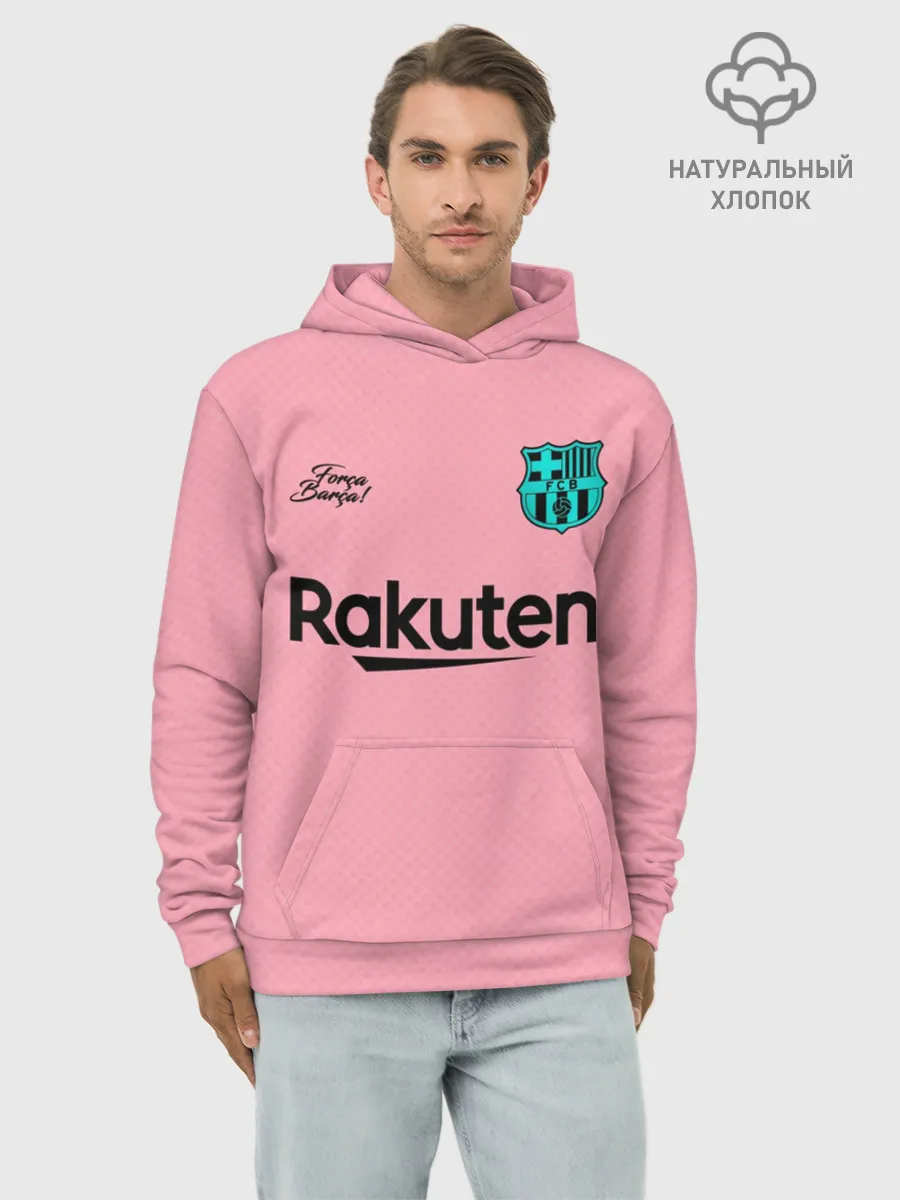 Худи мужской база хлопок / BARCELONA резервная 20/21