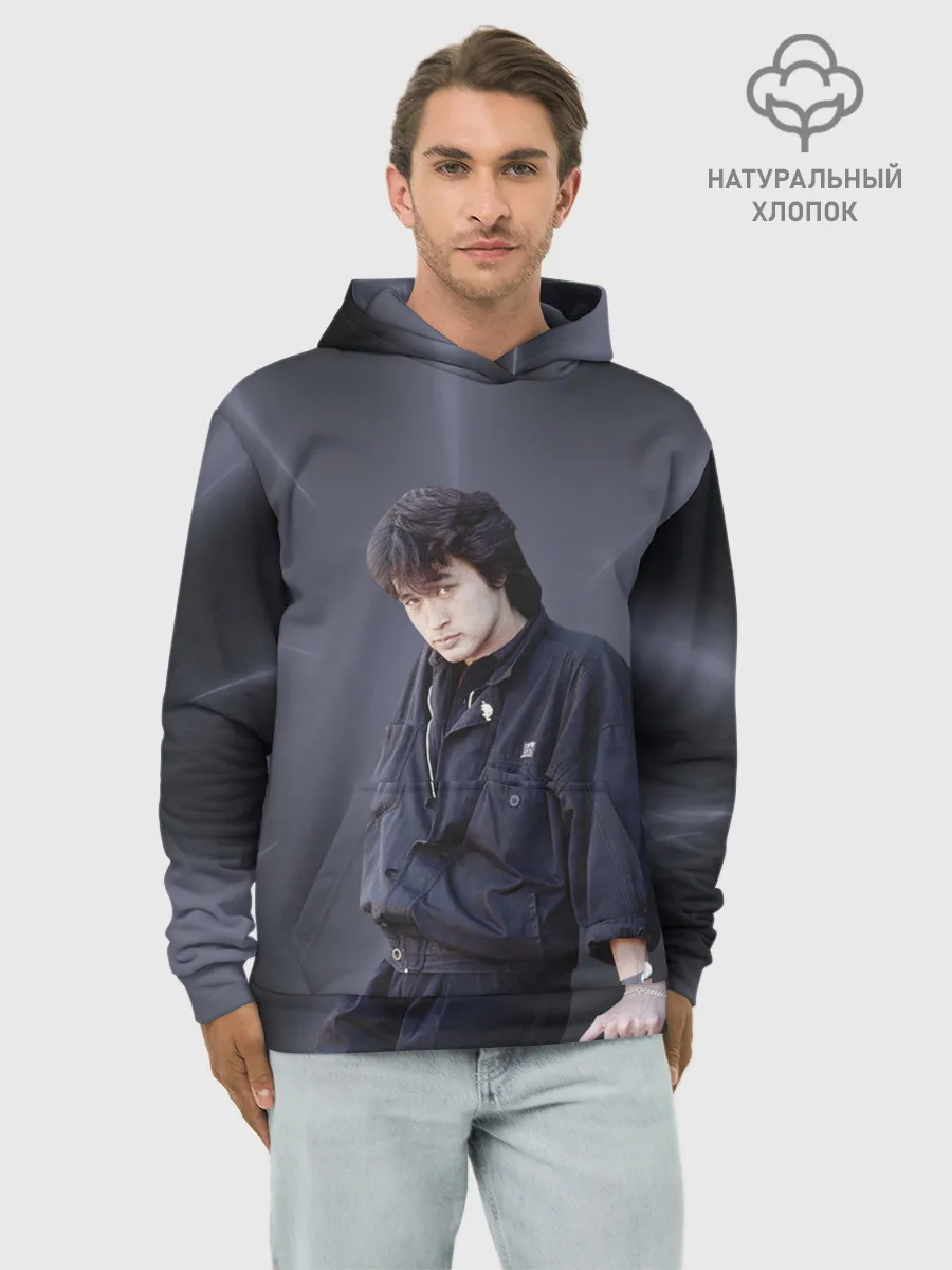 Худи мужской база хлопок / Виктор Цой.