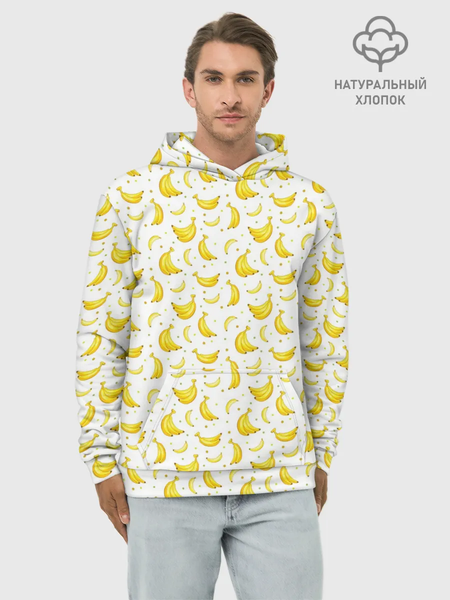 Худи мужской база хлопок / Банановый рай