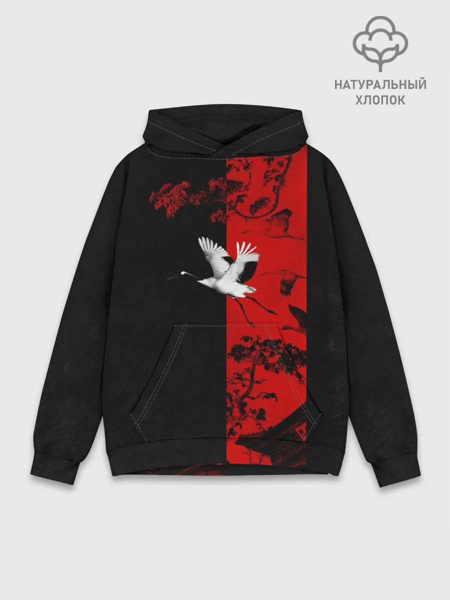 Худи мужской база хлопок / ЖУРАВЛЬ