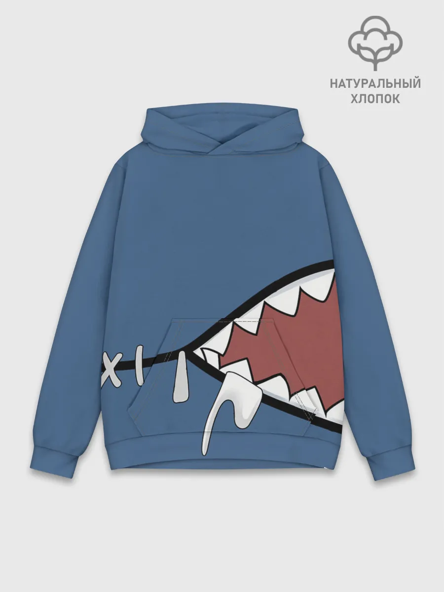 Худи мужской база хлопок / Акула gawr gura