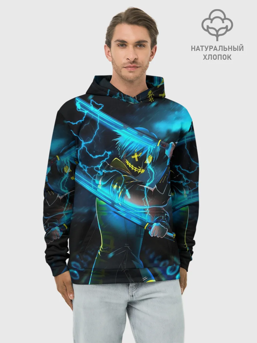 Худи мужской база хлопок / NEON SAMURAI