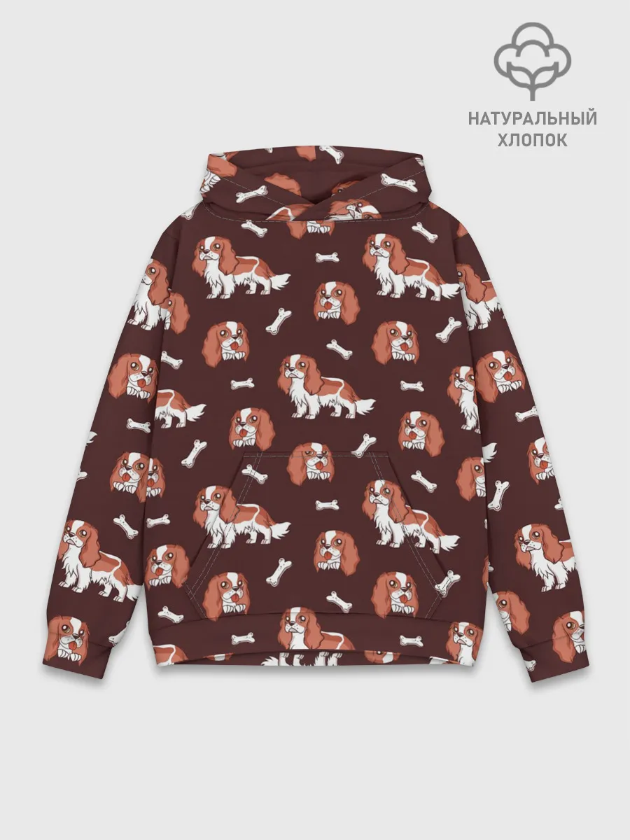 Худи мужской база хлопок / Спаниели
