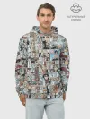Худи мужской база хлопок / MANGA PATTERN