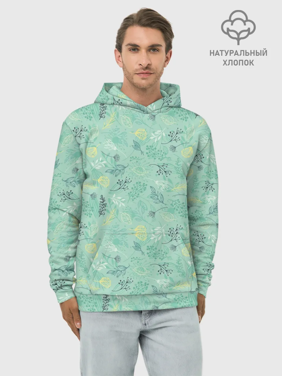 Худи мужской база хлопок / Гербарий