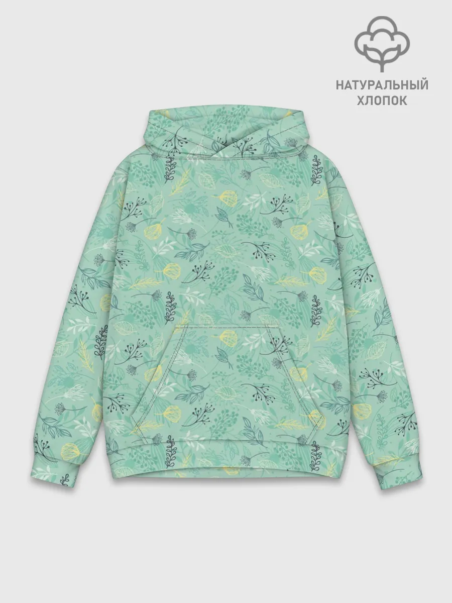 Худи мужской база хлопок / Гербарий