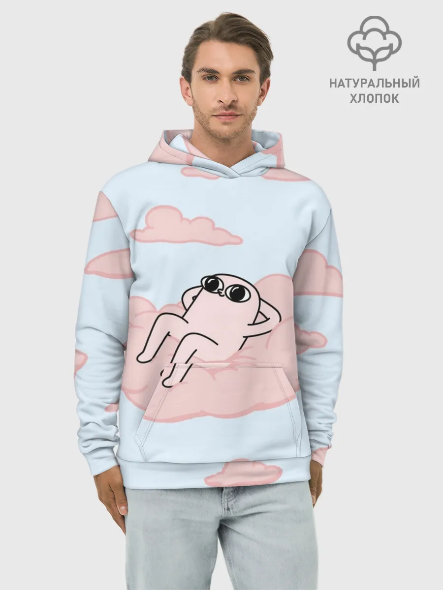 Худи мужской база хлопок / мем