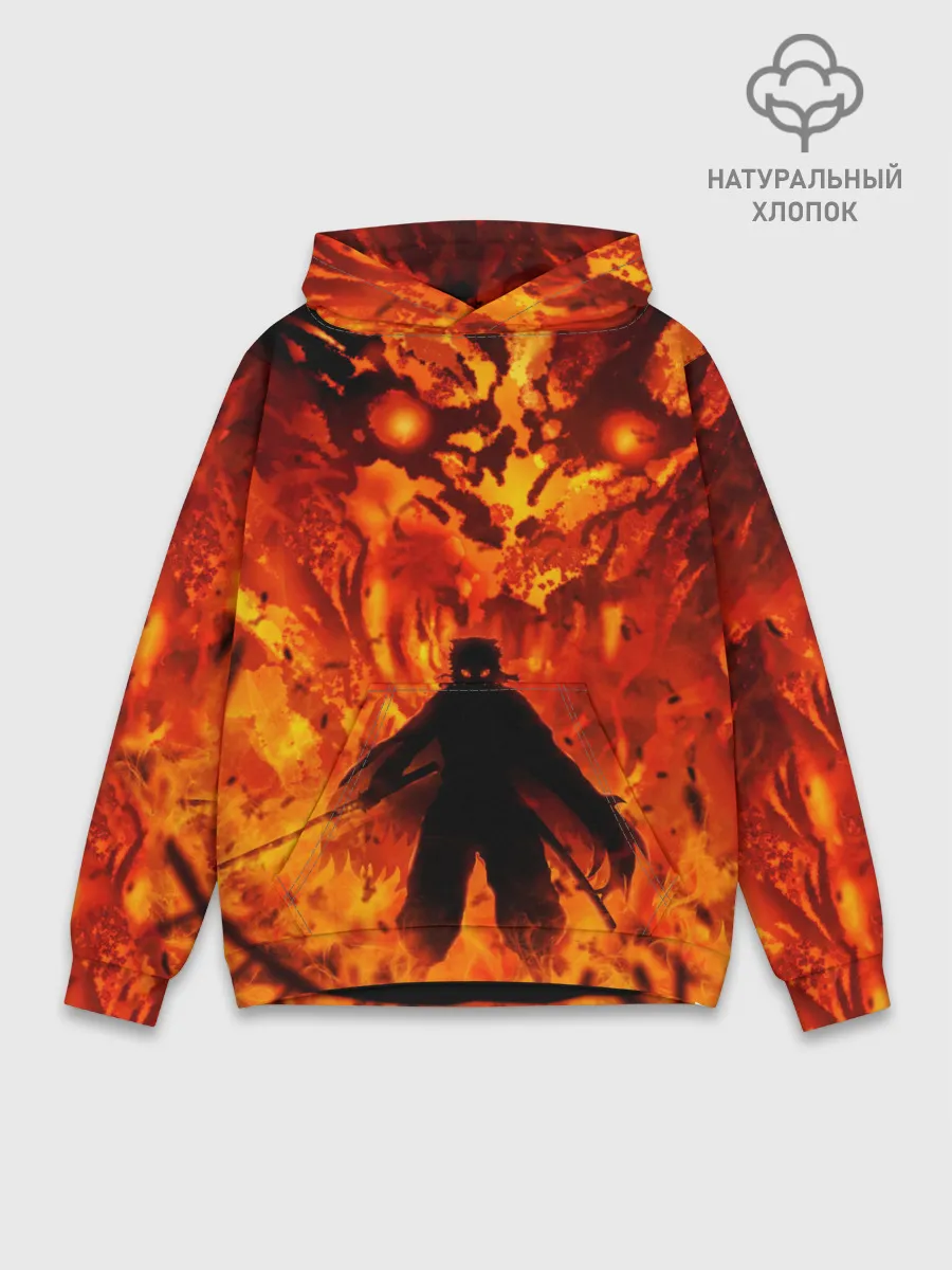 Худи мужской база хлопок / Клинок, рассекающий демонов