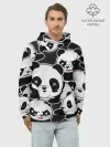 Худи мужской база хлопок / Смешные панды