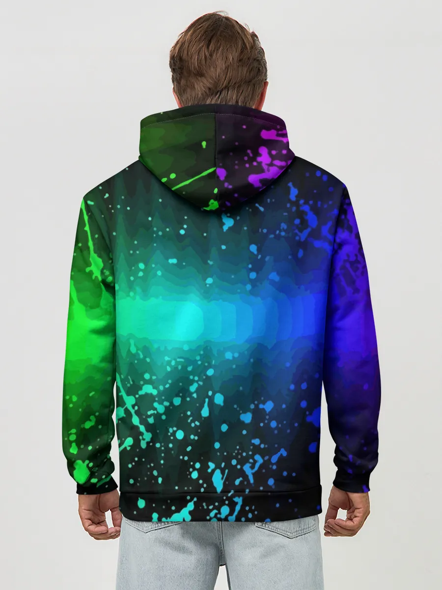 Худи мужской база хлопок / Neon