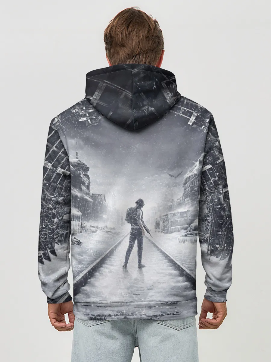 Худи мужской база хлопок / PUBG x METRO Exodus