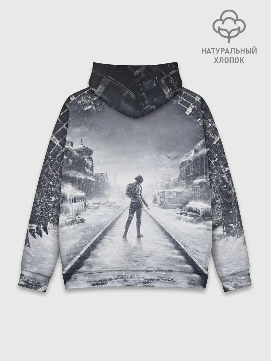Худи мужской база хлопок / PUBG x METRO Exodus