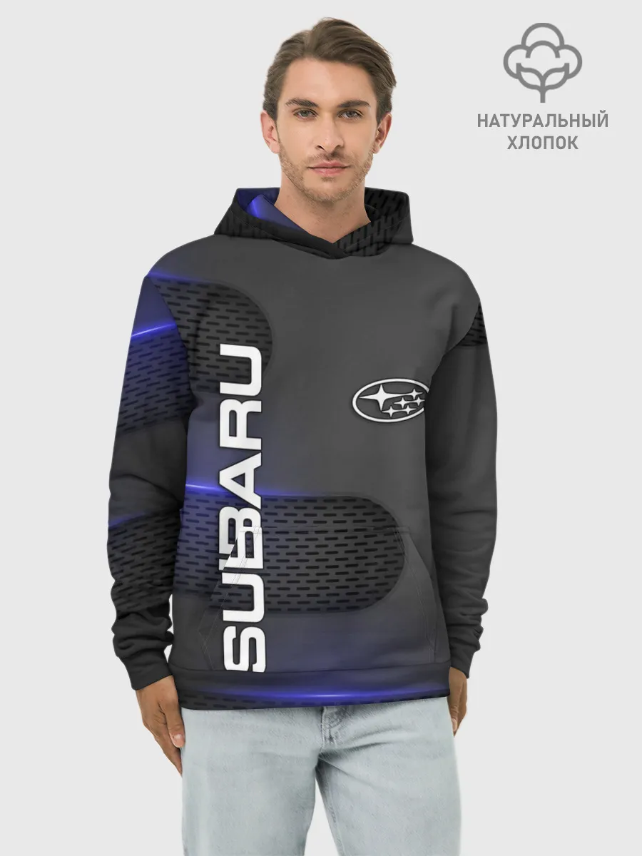Худи мужской база хлопок / SUBARU