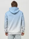 Худи мужской база хлопок / Небесно-голубой градиент