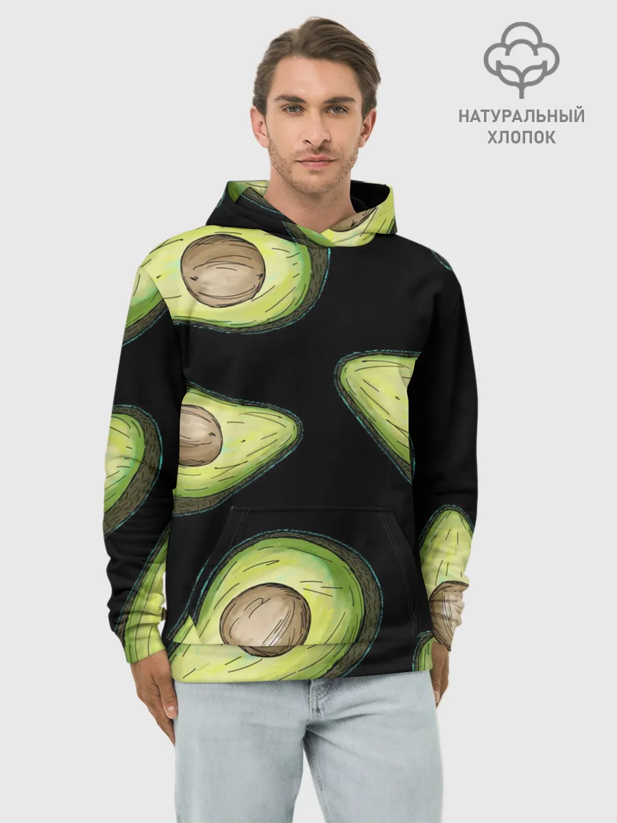 Худи мужской база хлопок / Авокадо