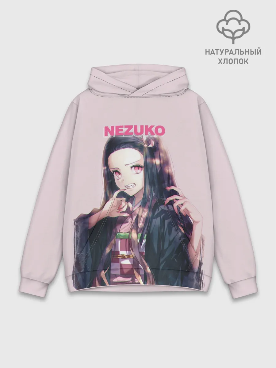 Худи мужской база хлопок / Незуко зубы