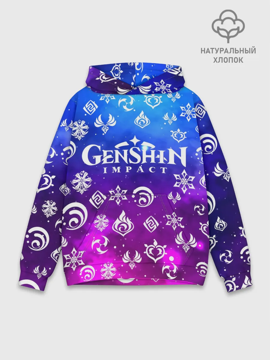 Худи мужской база хлопок / GENSHIN IMPACT
