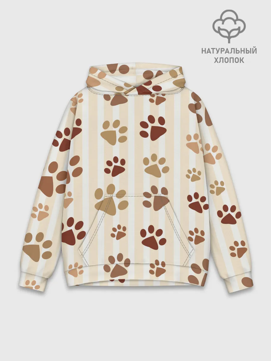 Худи мужской база хлопок / Лапки