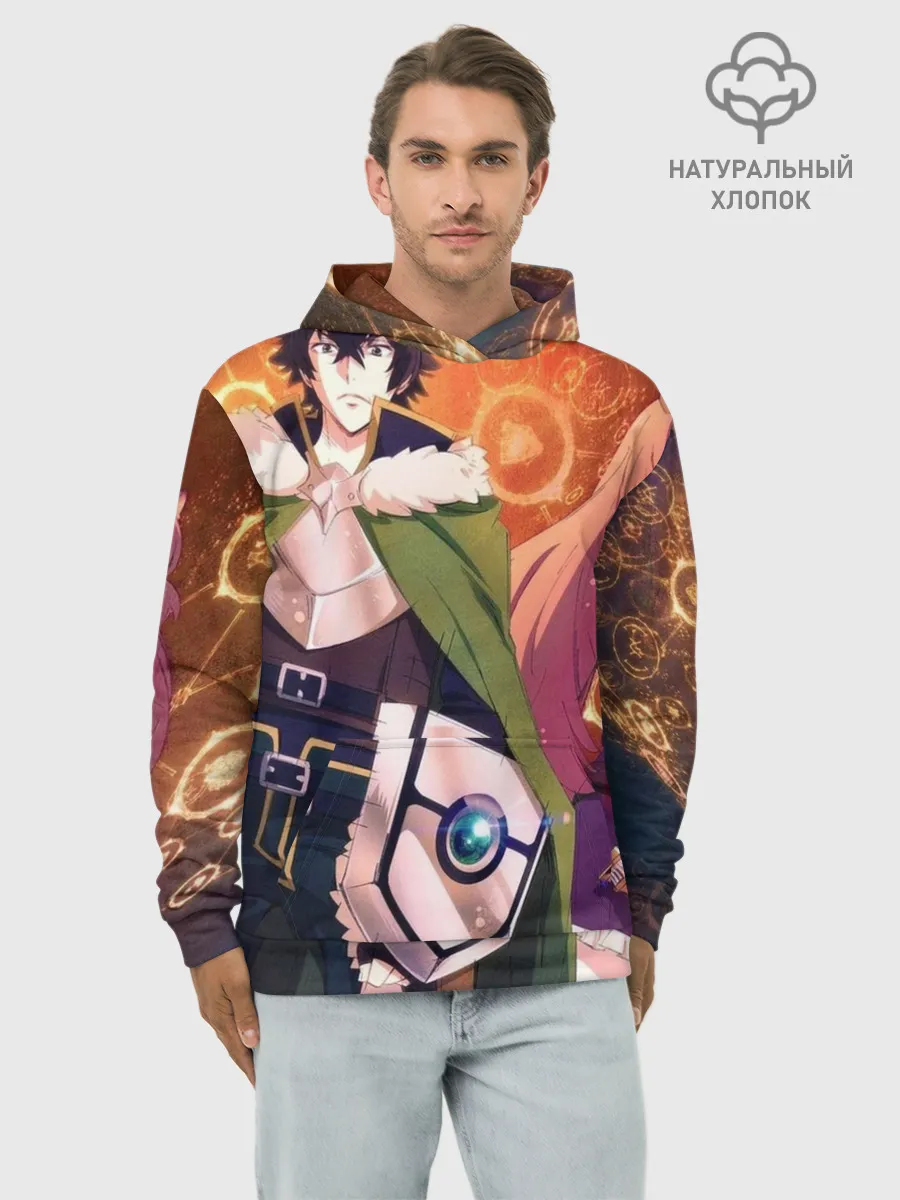 Худи мужской база хлопок / восхождение героя щита