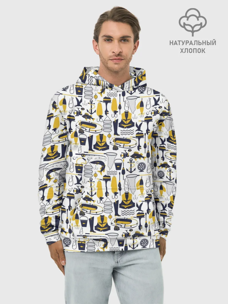 Худи мужской база хлопок / Мечта рыболова