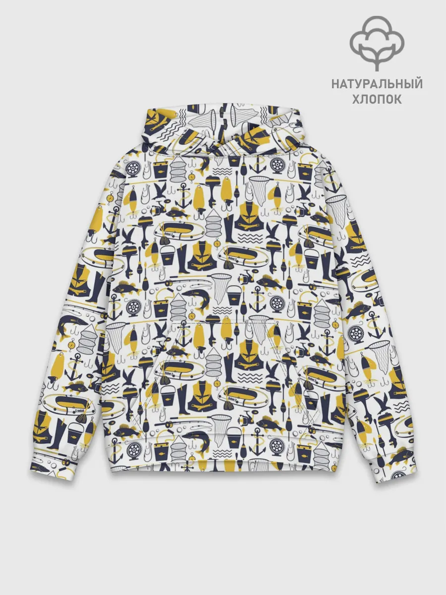 Худи мужской база хлопок / Мечта рыболова