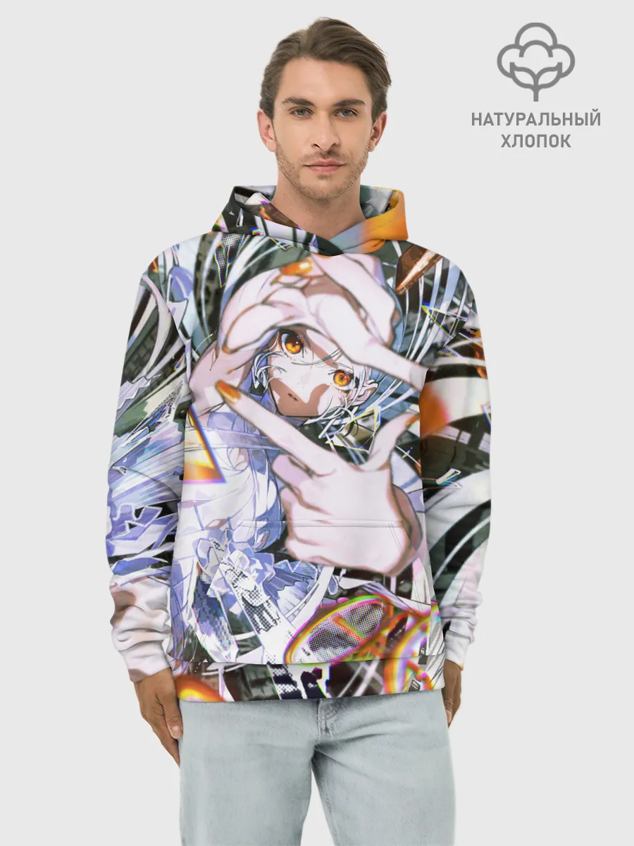 Худи мужской база хлопок / Anime girl art