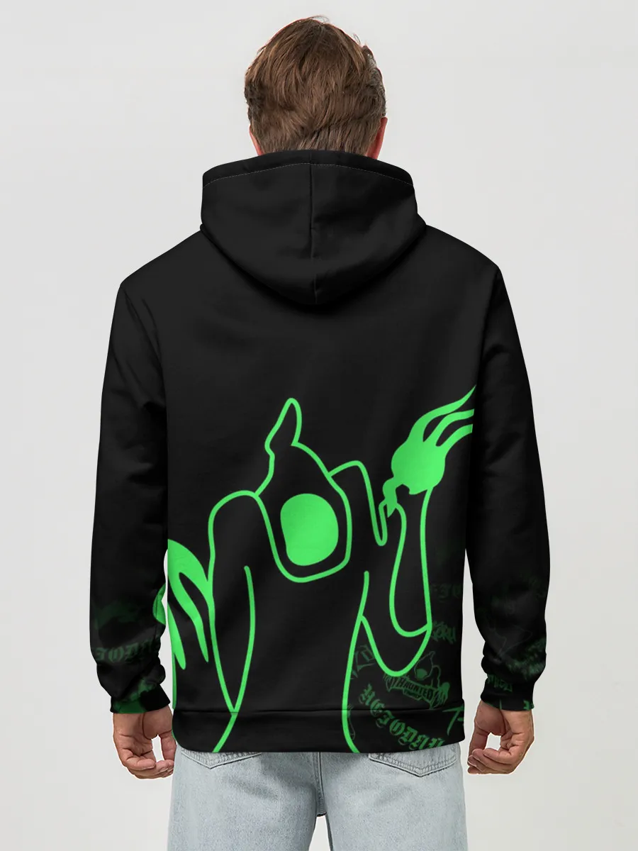 Худи мужской база хлопок / HAUNTED FAMILY