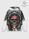 Худи мужской база хлопок / Череп индейца