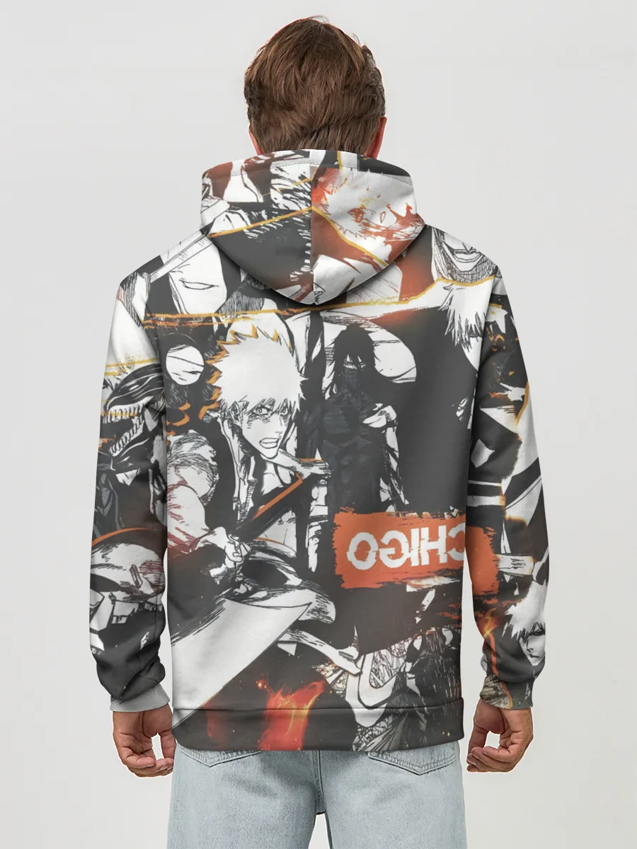 Худи мужской база хлопок / Bleach Блич Ичиго Курасаки