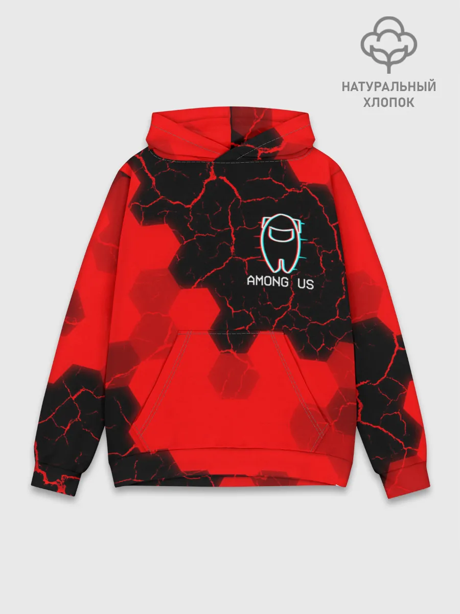 Худи мужской база хлопок / AMONG US / АМОНГ АС