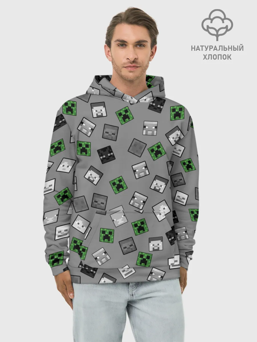 Худи мужской база хлопок / Minecraft