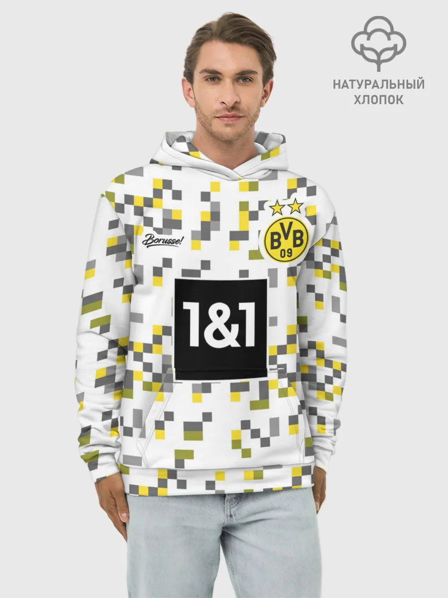 Худи мужской база хлопок / BORUSSIA резервная сезон 20/21