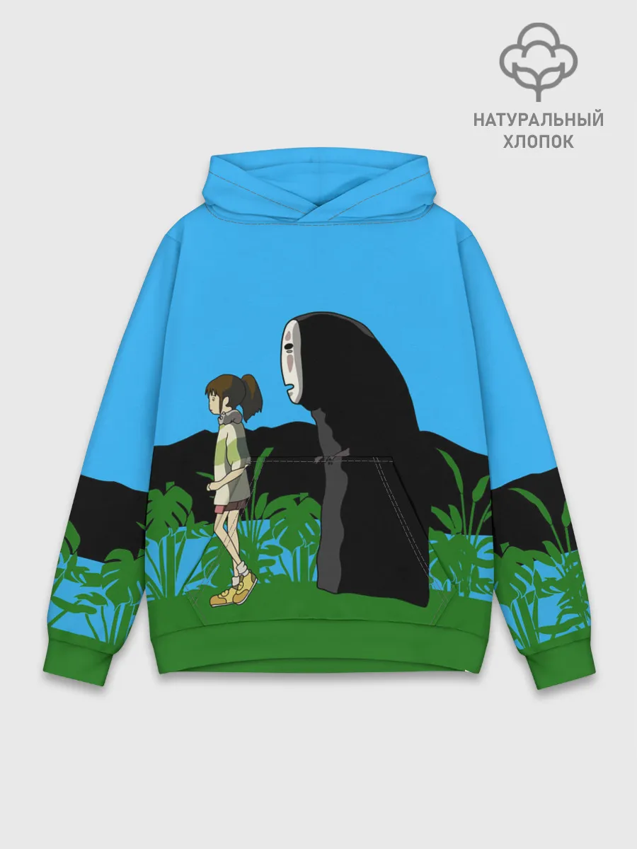 Худи мужской база хлопок / Тихиро гуляет с Каонаси