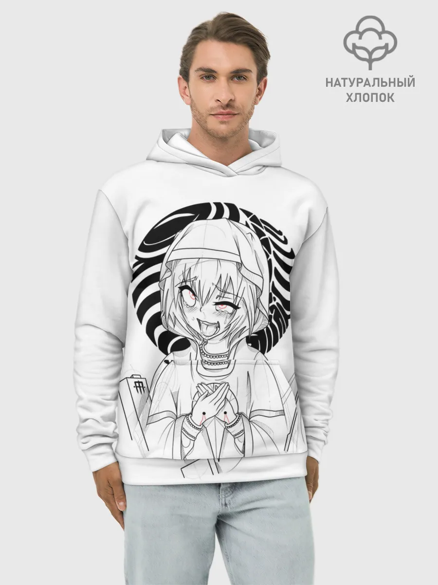 Худи мужской база хлопок / Ahegao