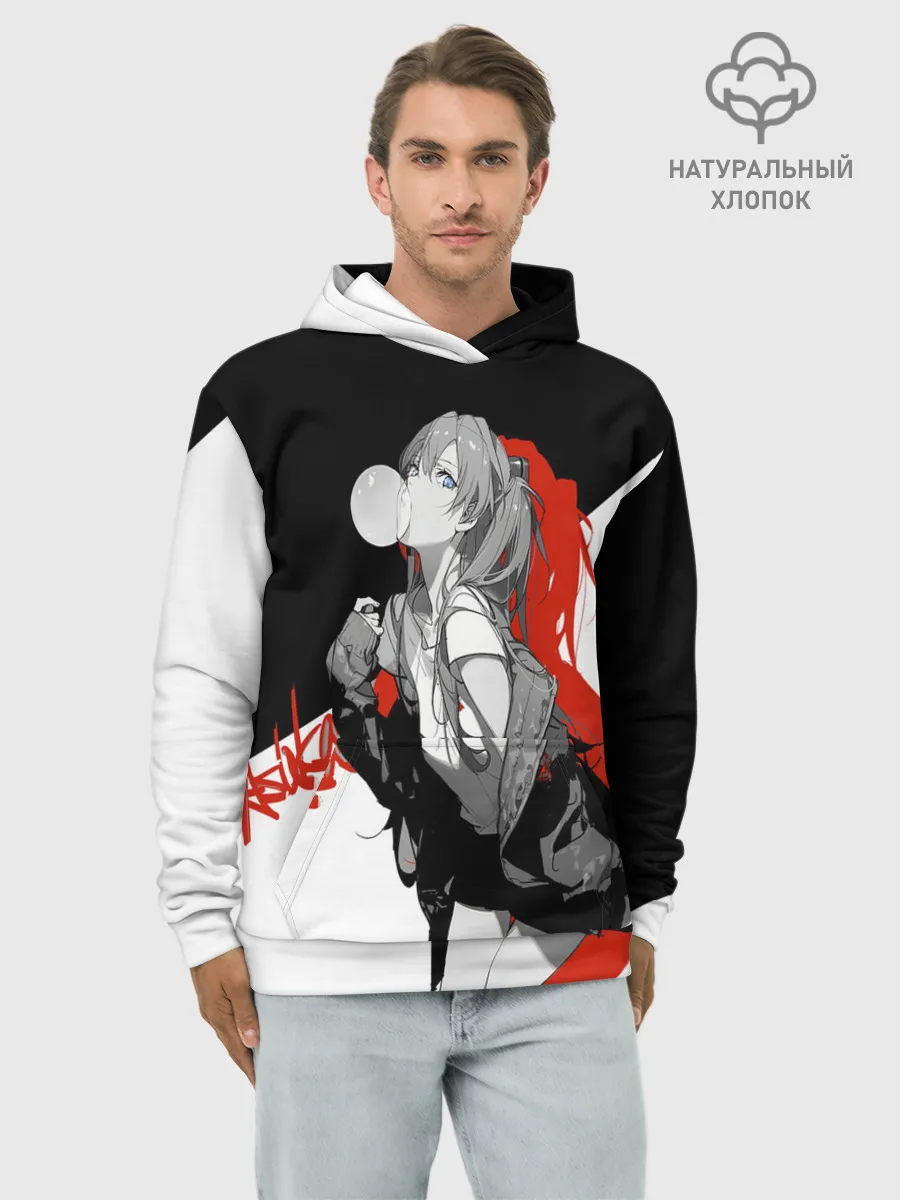 Худи мужской база хлопок / Asuka Langley Evangelion