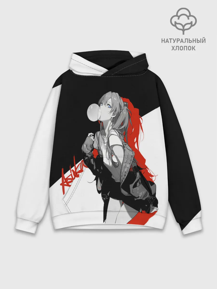 Худи мужской база хлопок / Asuka Langley Evangelion