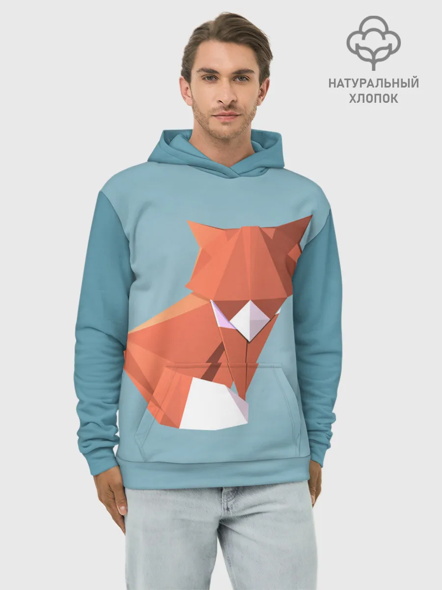Худи мужской база хлопок / лиса