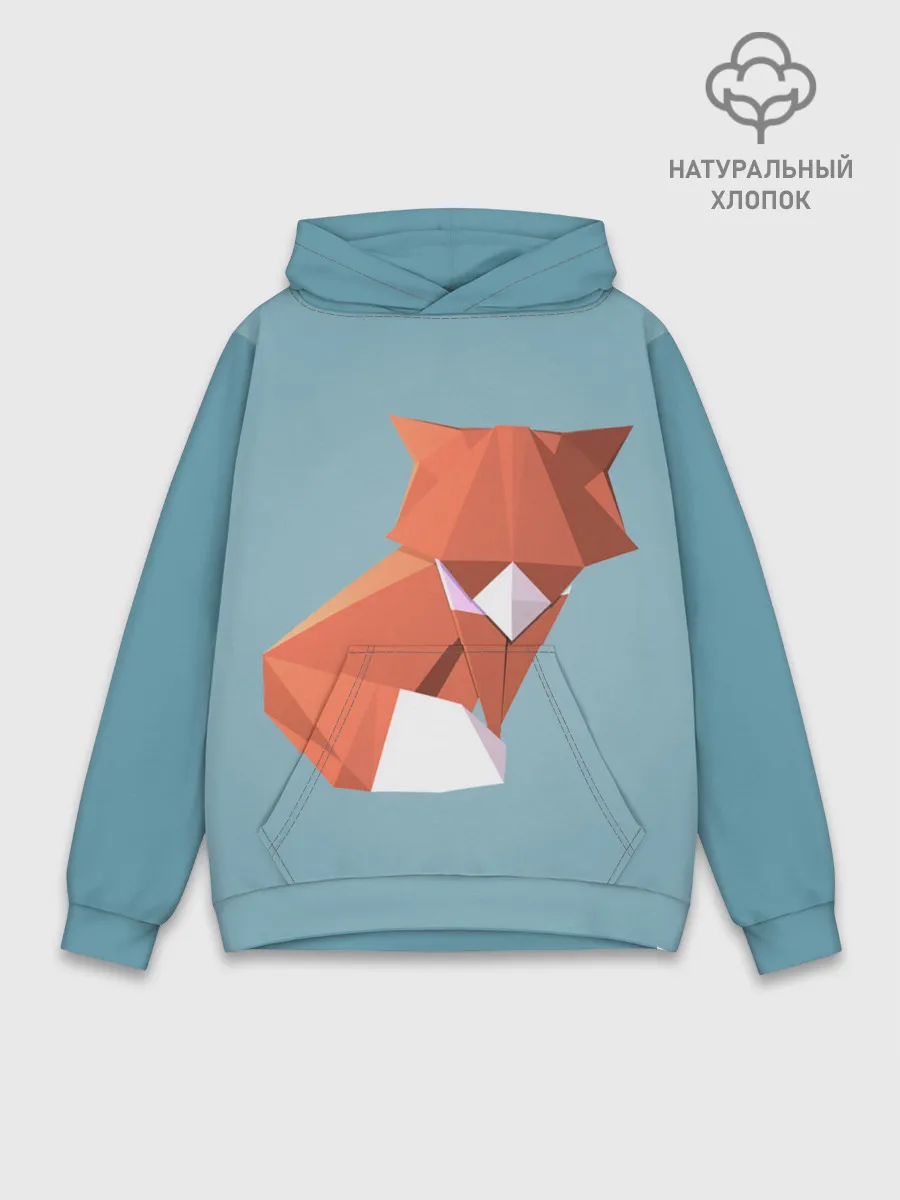 Худи мужской база хлопок / лиса