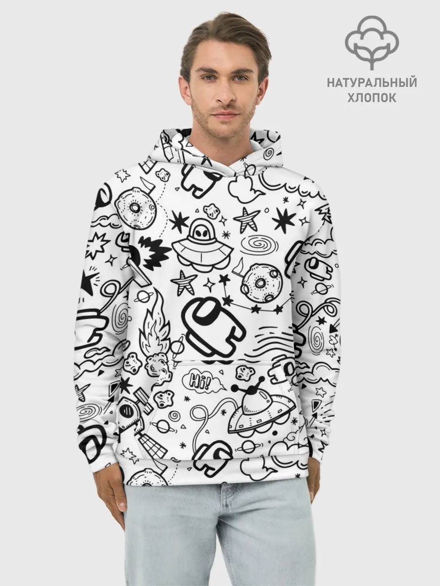 Худи мужской база хлопок / AMONG US