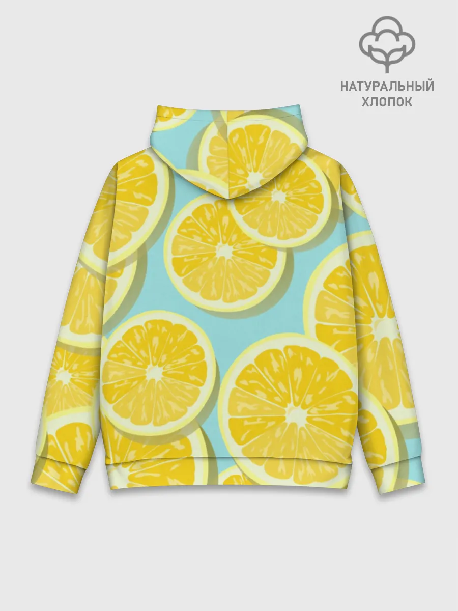 Худи мужской база хлопок / лимончики