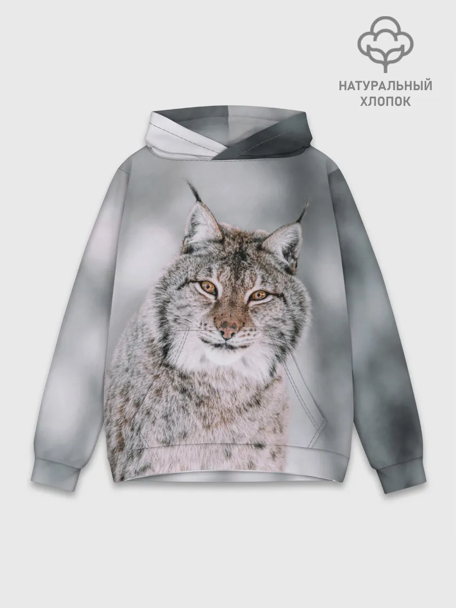 Худи мужской база хлопок / Рысь