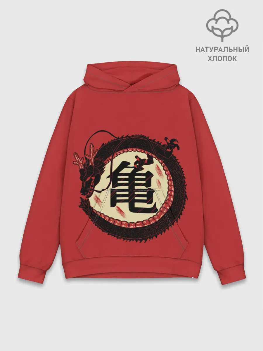 Худи мужской база хлопок / Иероглифы Китайский Дракон