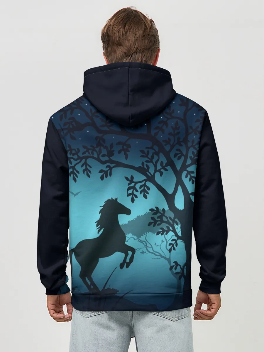 Худи мужской база хлопок / Конь