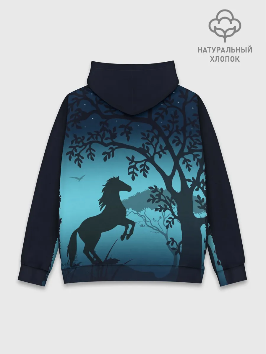 Худи мужской база хлопок / Конь